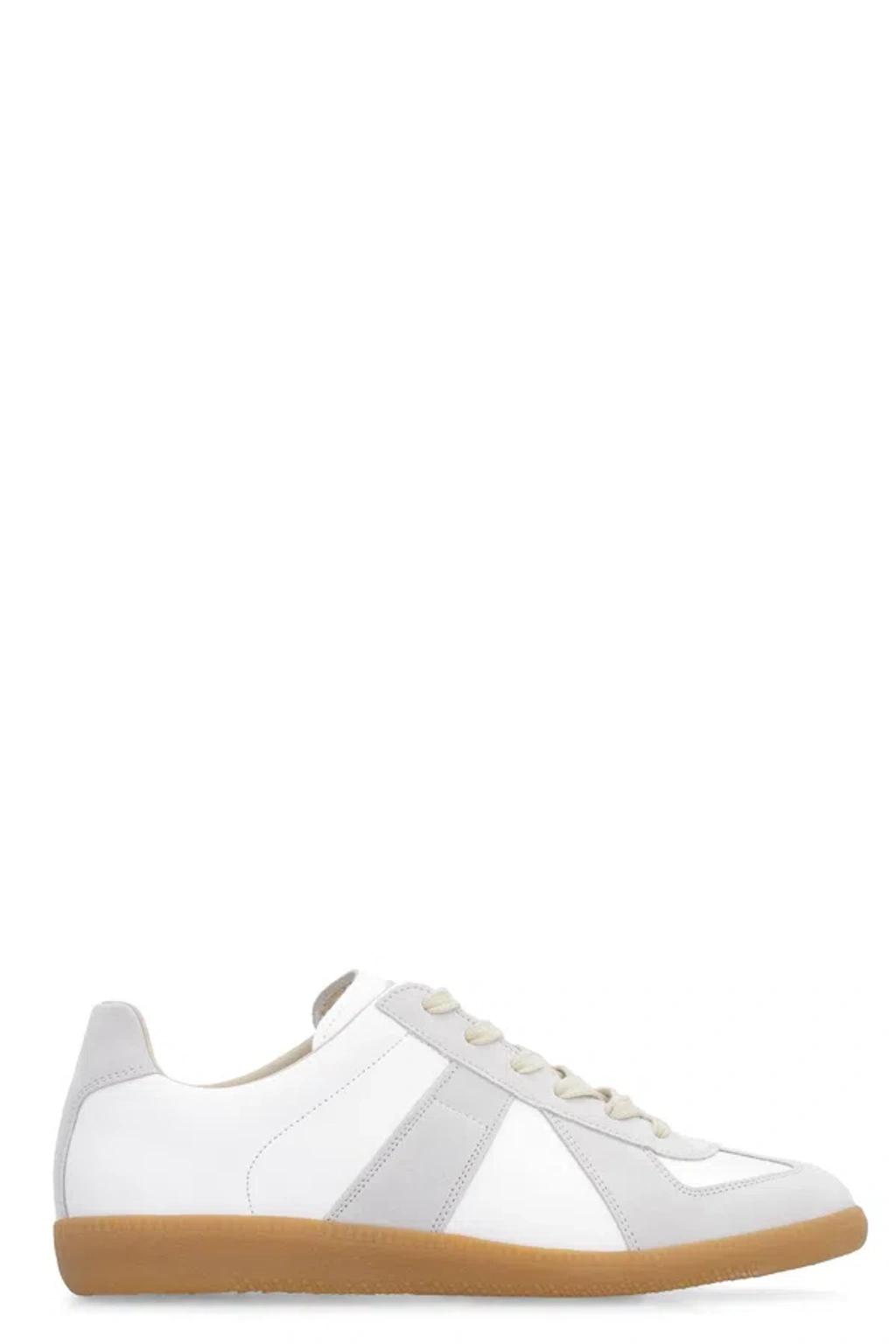 MAISON MARGIELA Bicolor Leather Replica Sneakers In White Product Image