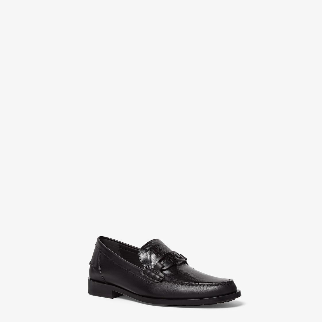 Fendi O'Lock loafersBlack leather loafers Product Image