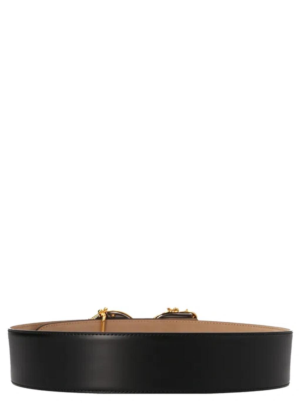 DOLCE & GABBANA Dg Logo Calf Leather Belt In Black Product Image