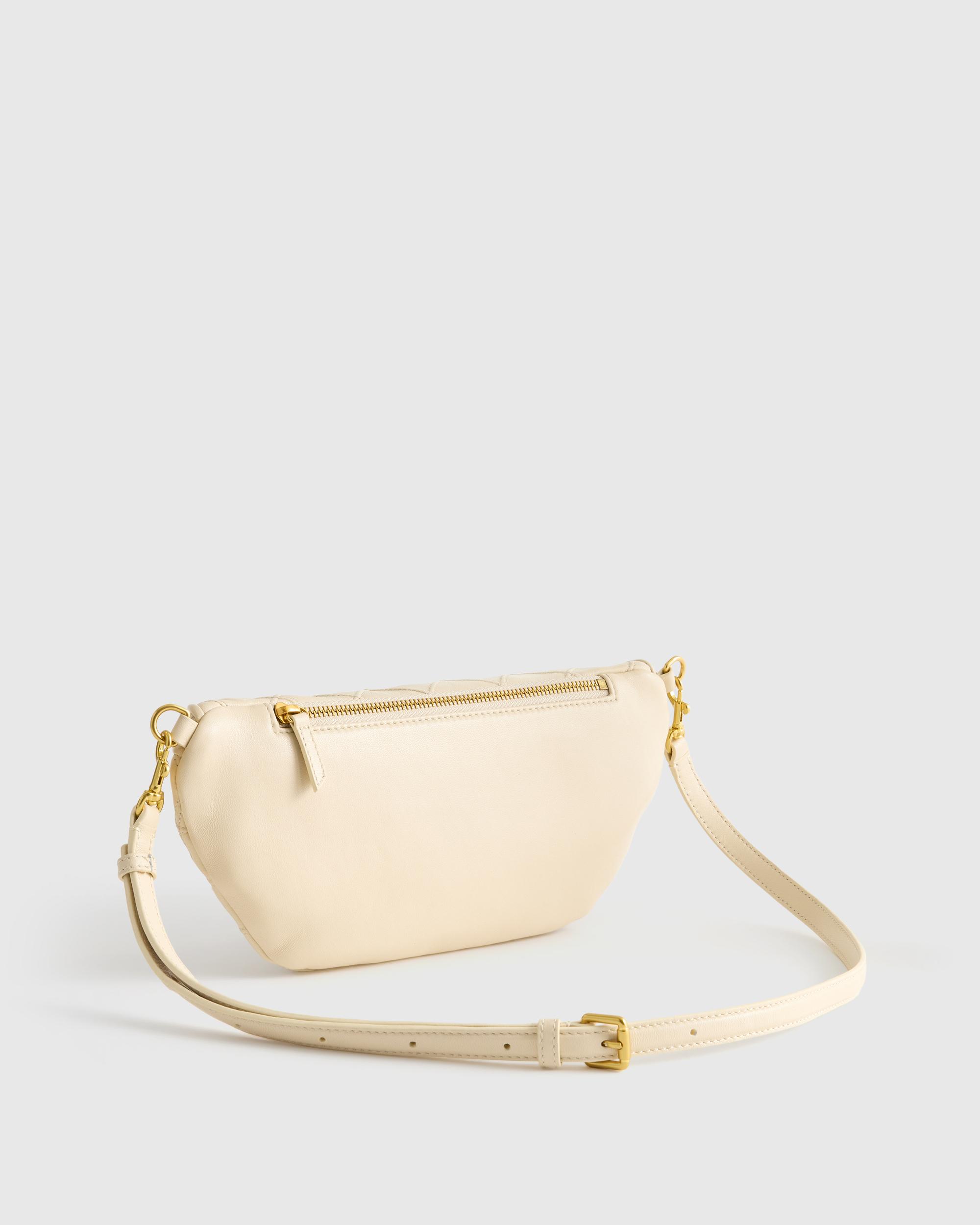 Quince | Women's Italian Leather Diamond Stitch Sling Product Image