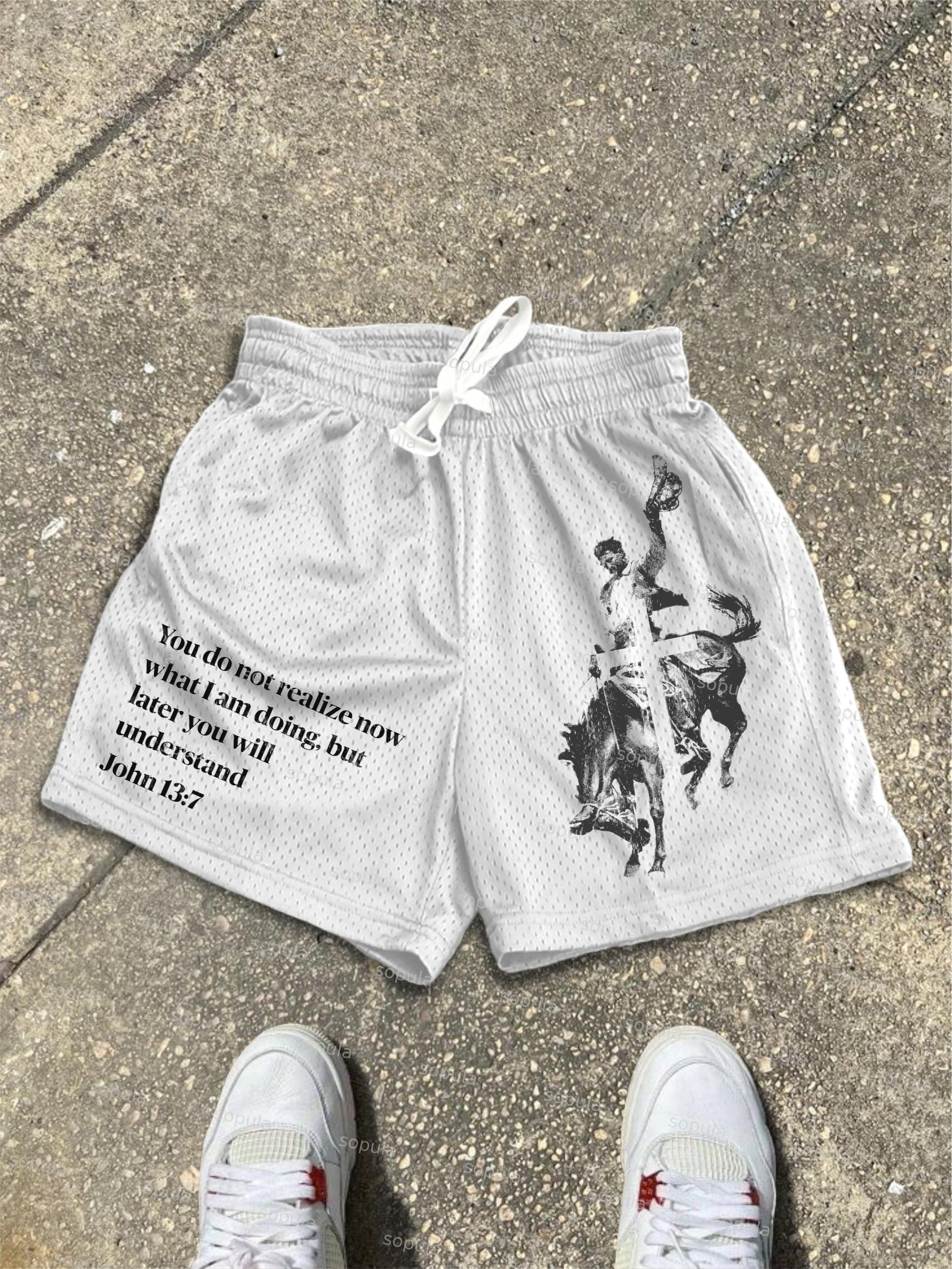 John 13：7 Legendary Mesh Shorts Graphic Product Image