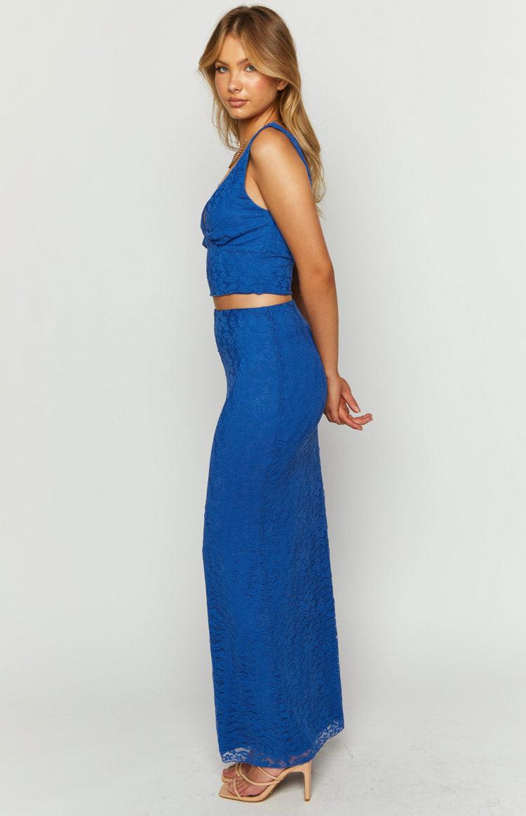 Mimosa Blue Lace Maxi Skirt Baby Product Image