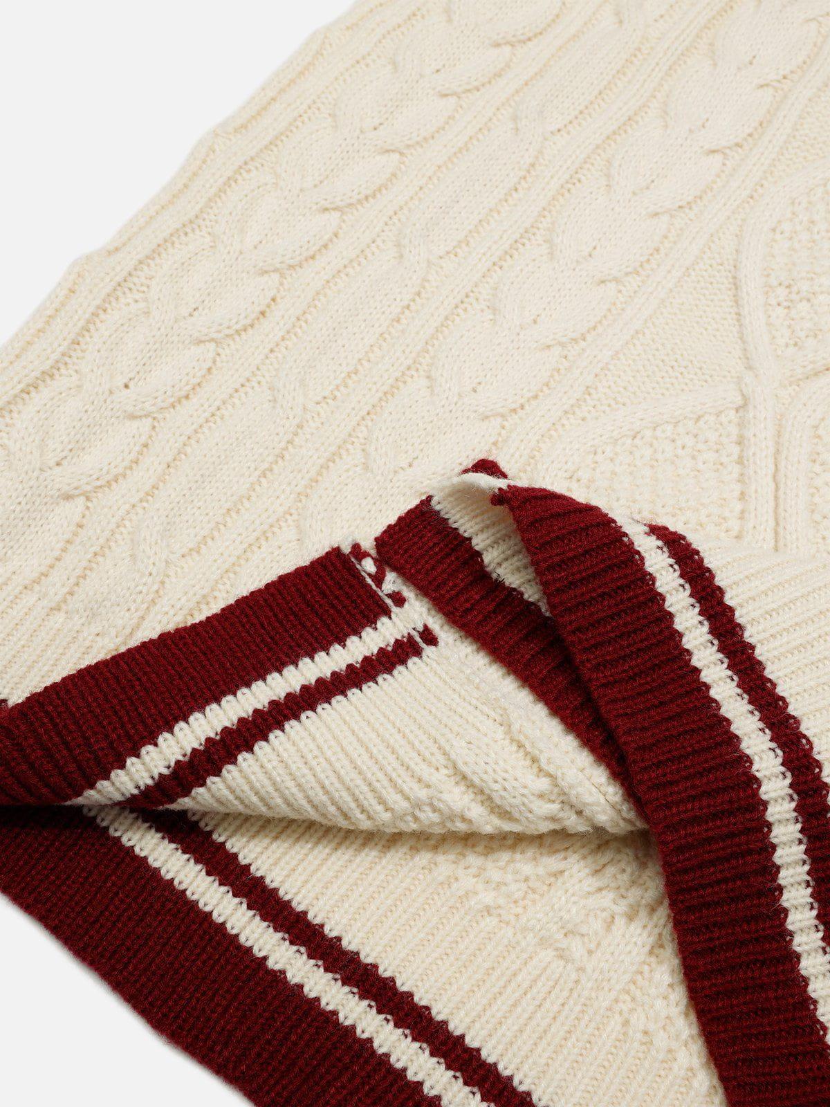 Aelfric Eden Color Blocking Star V-Neck Cardigan Product Image