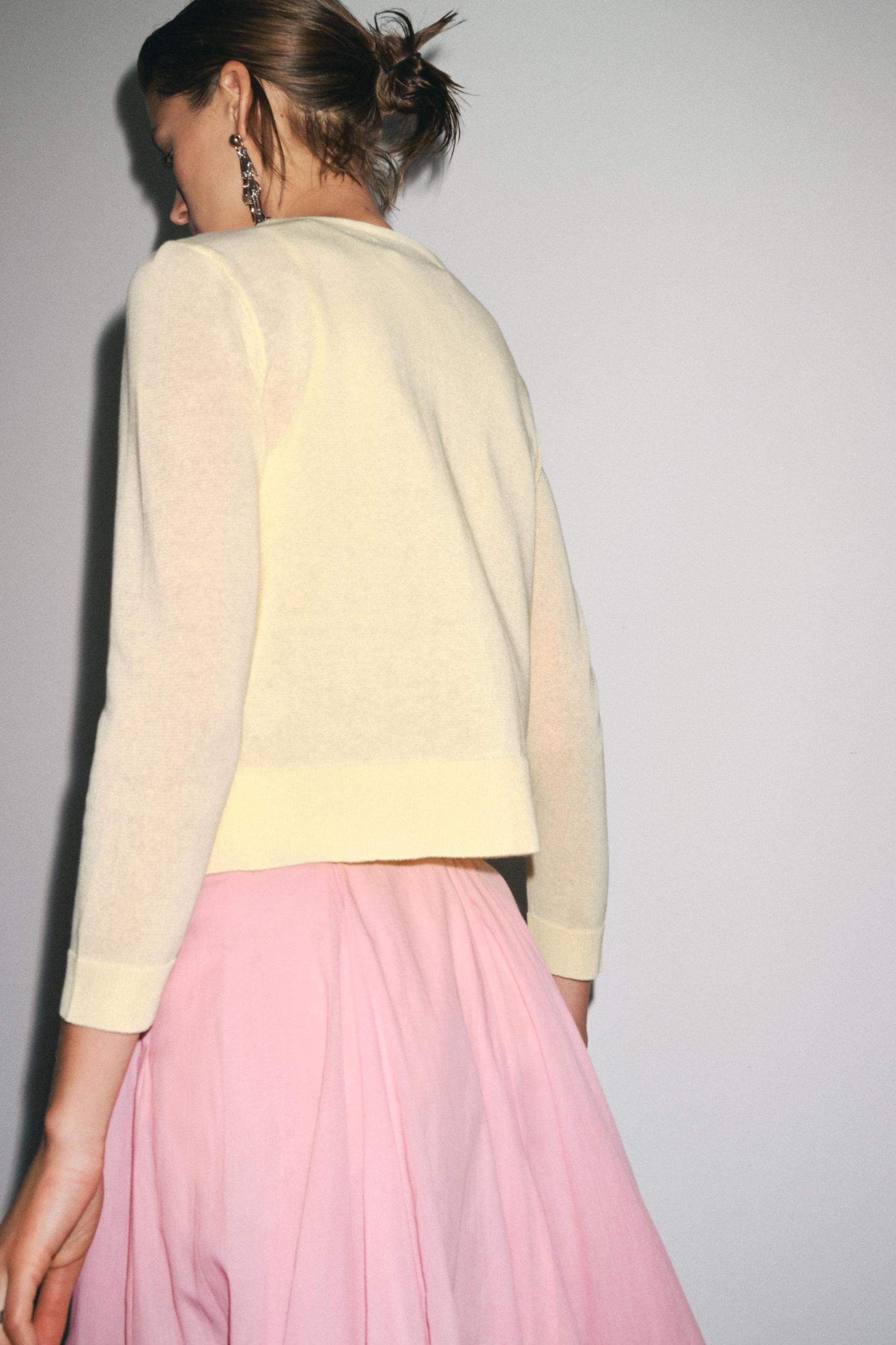 PLAIN KNIT CARDIGAN Product Image