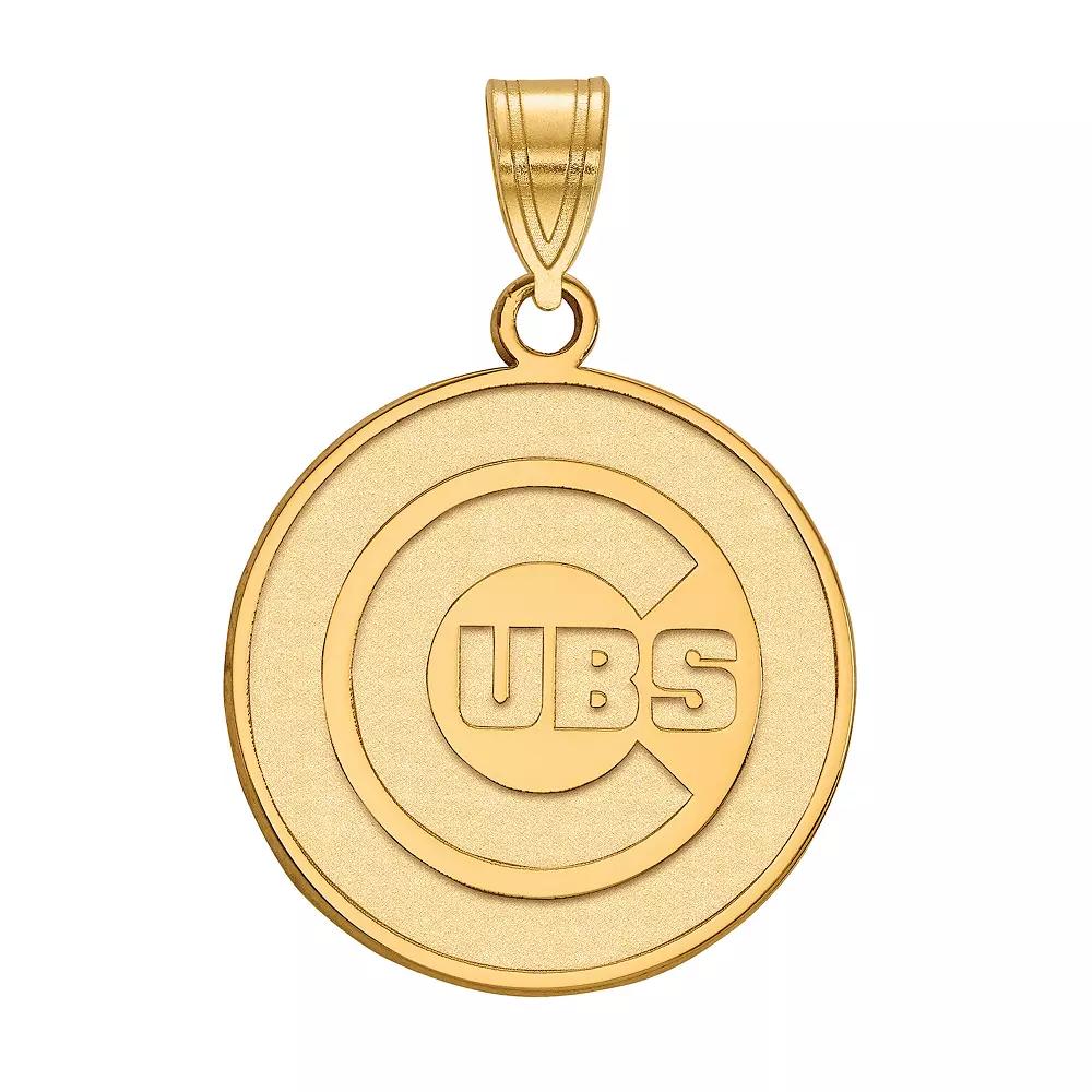 LogoArt Sterling Silver Chicago Cubs Large Pendant, Women's, Size: 25MM, Gold Tone Product Image