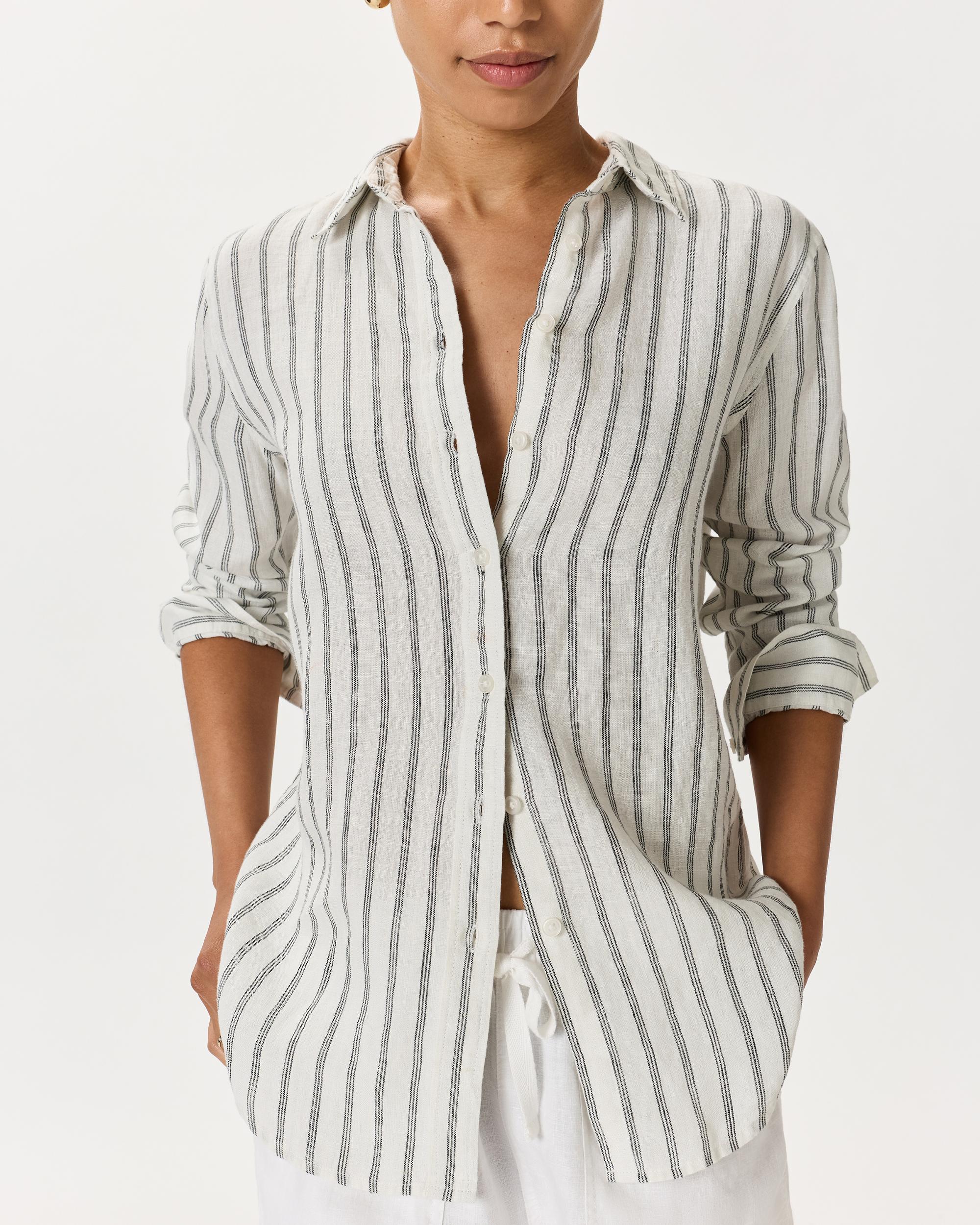 Quince | Women's 100% European Linen Long Sleeve Shirt Size XS Product Image