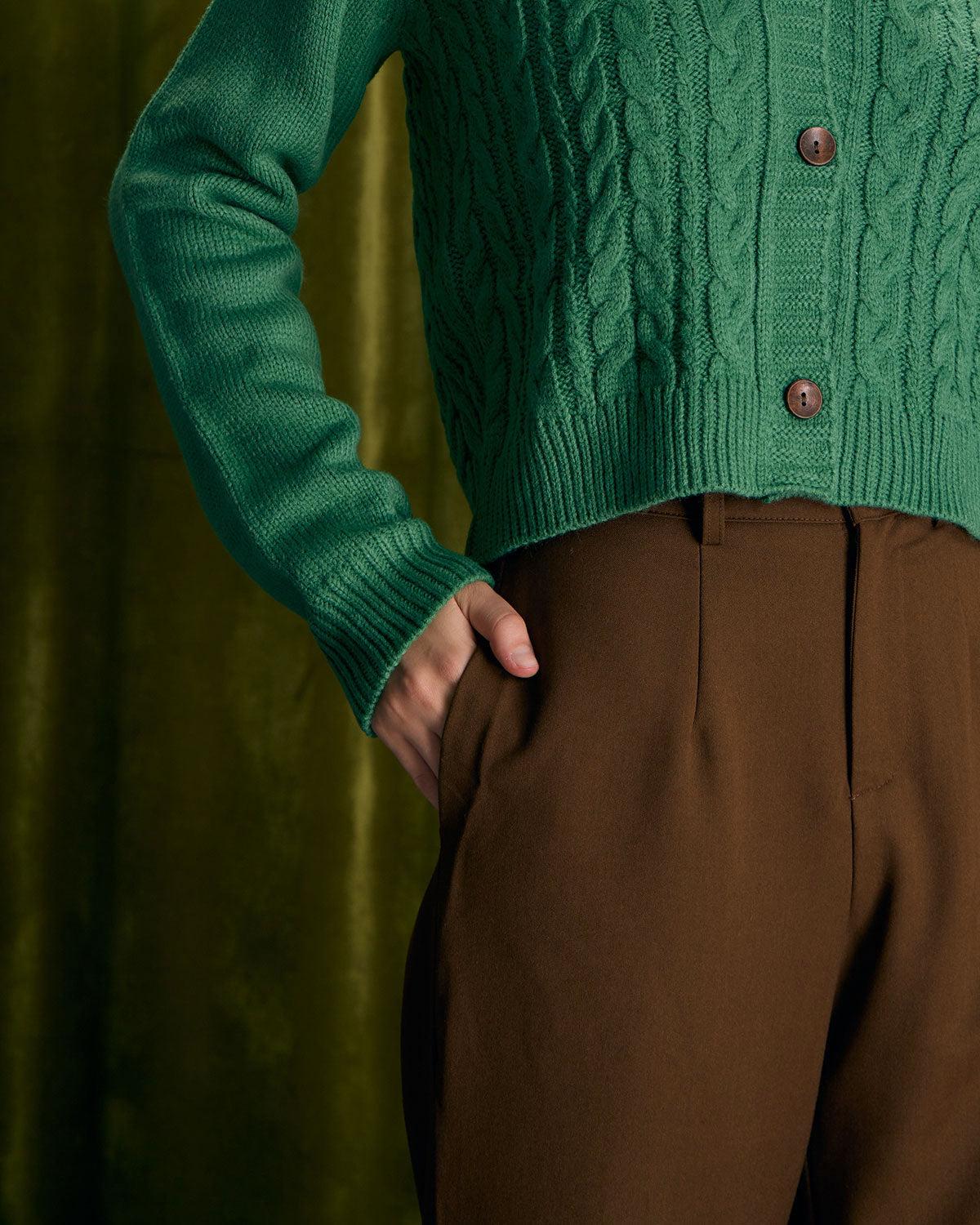 The Coffee Button Slant Pocket Straight Pants Product Image