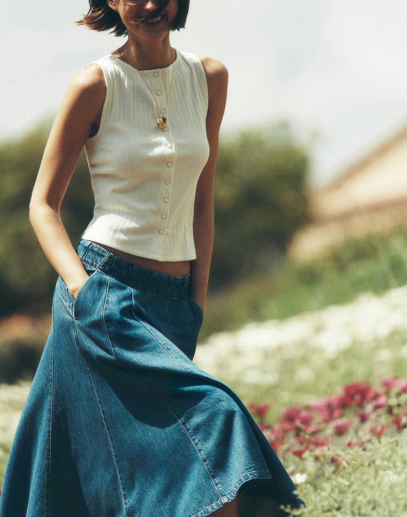 Ribbed Crewneck Vest Tank Product Image