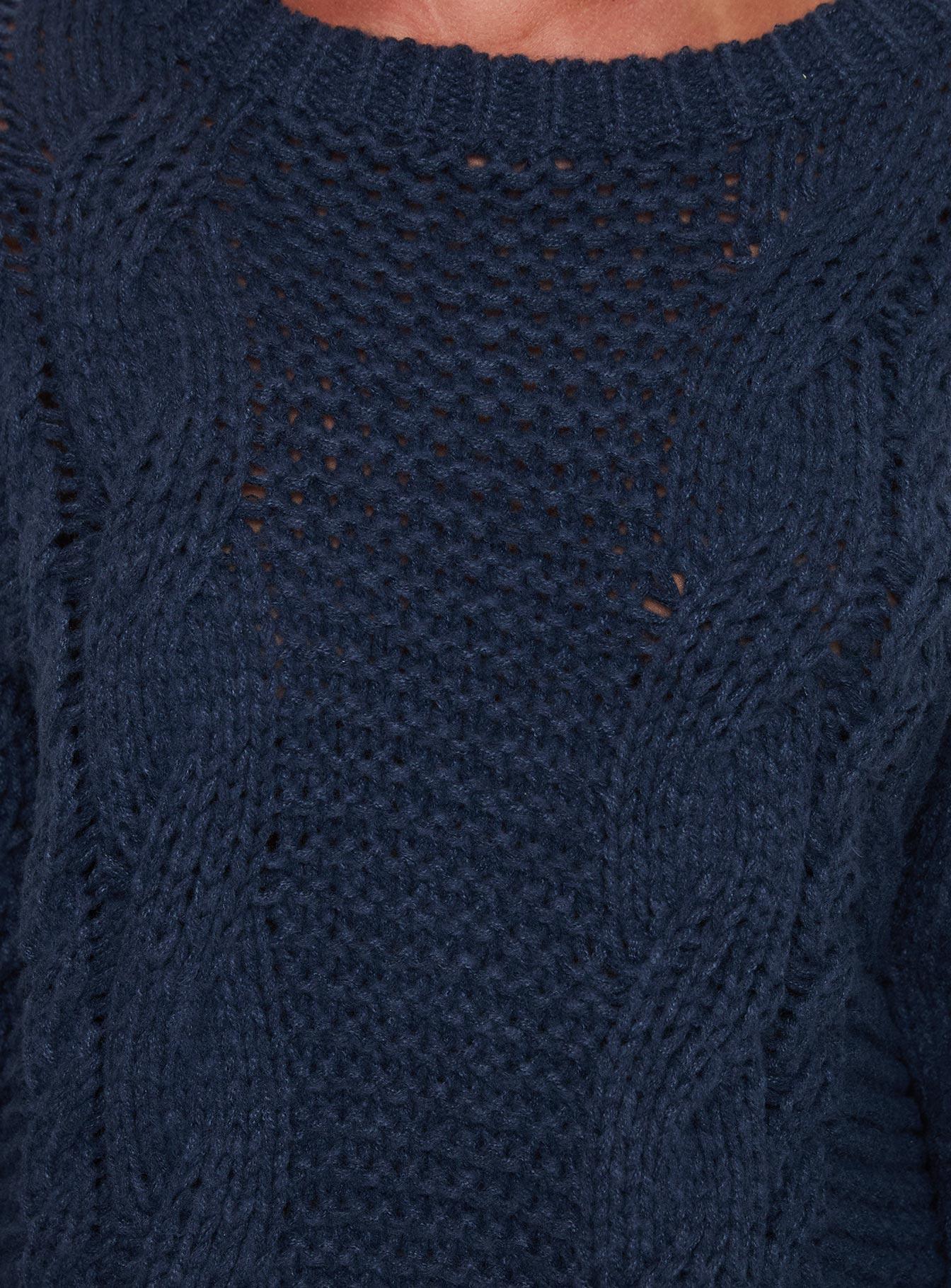 Gabrieal Knit Sweater Navy Product Image