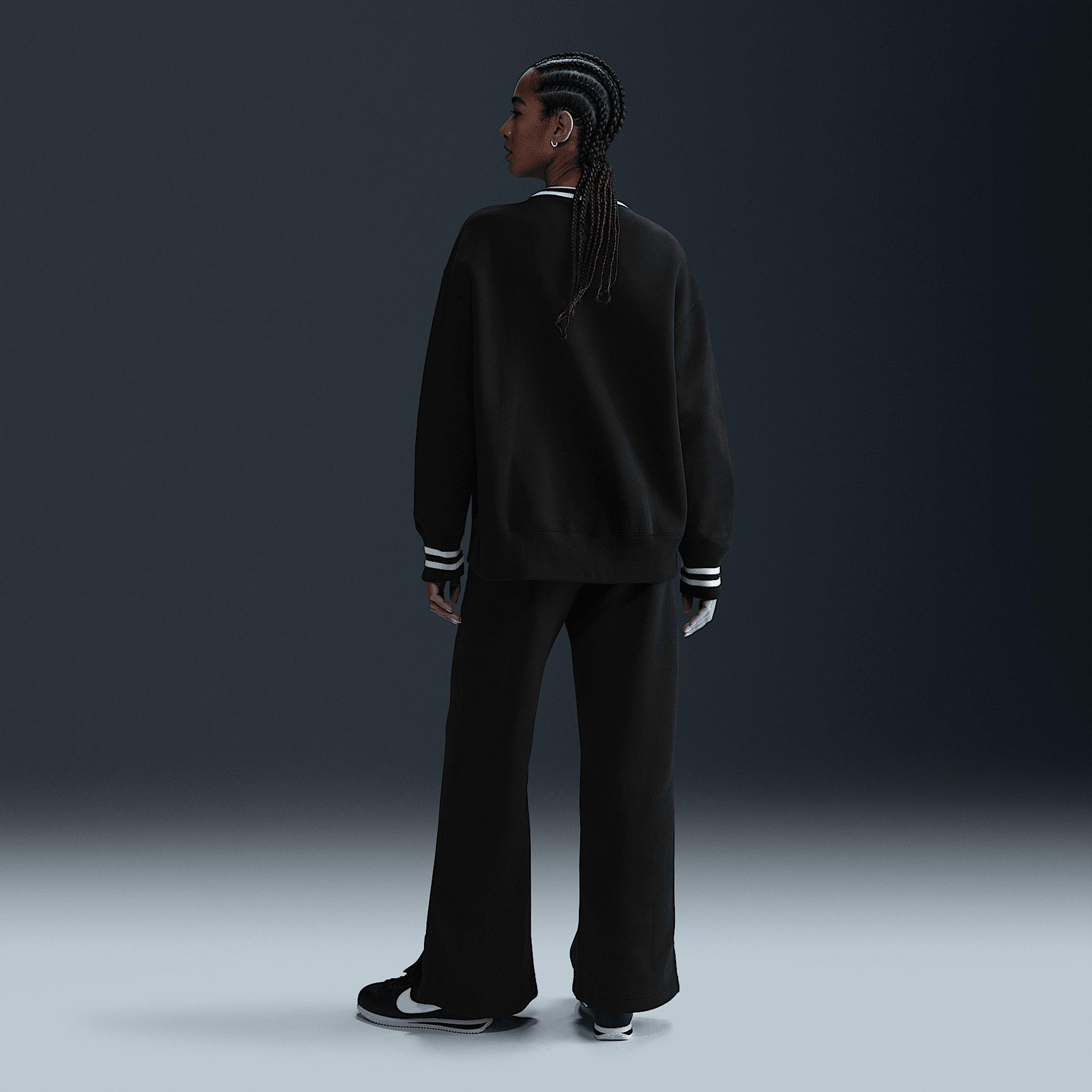 Womens Nike Sportswear Phoenix Fleece Oversized Graphic Crew-Neck Sweatshirt | HJ0949-233 Product Image