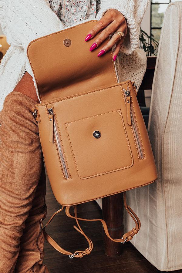 Well Played Faux Leather Backpack In Light Iced Mocha Product Image