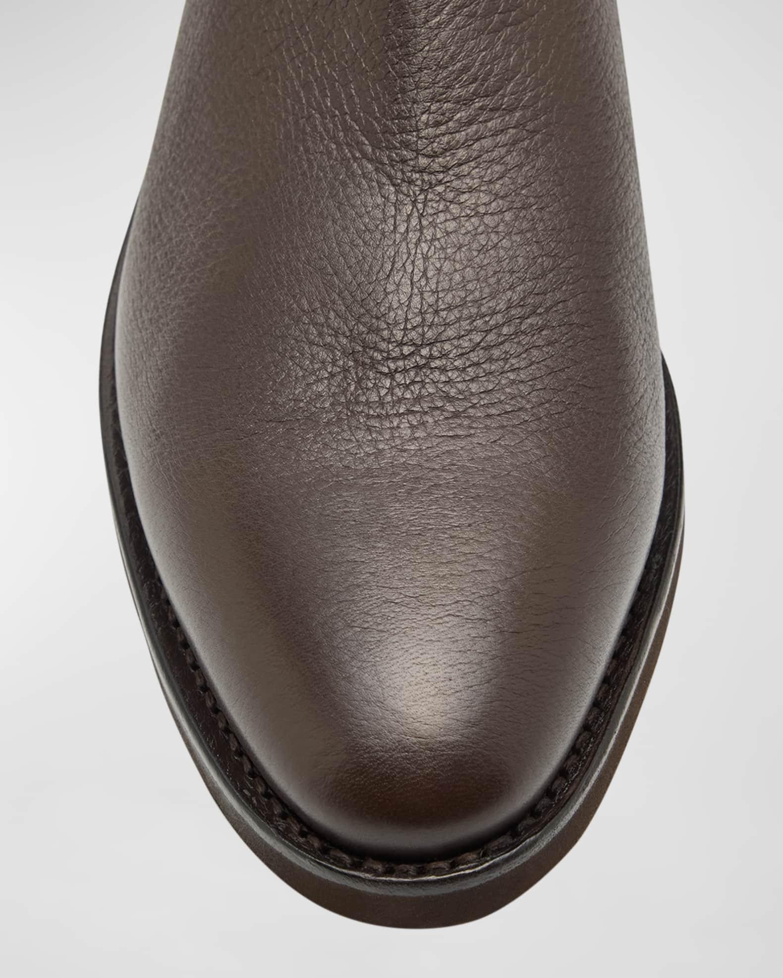 Men's Saffron Grained Leather Chelsea Boots Product Image