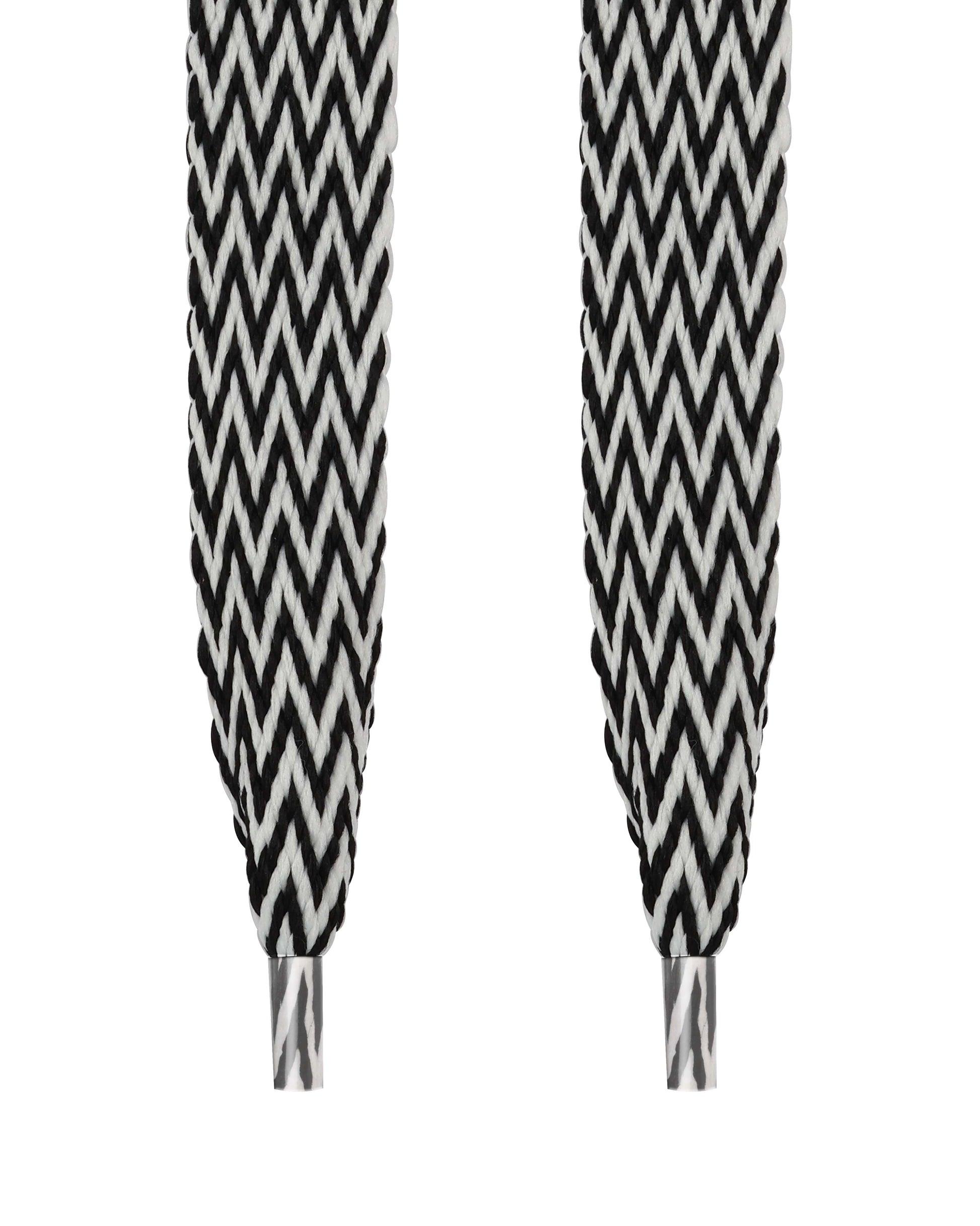 Slider Laces Zig Zag Black/White Product Image