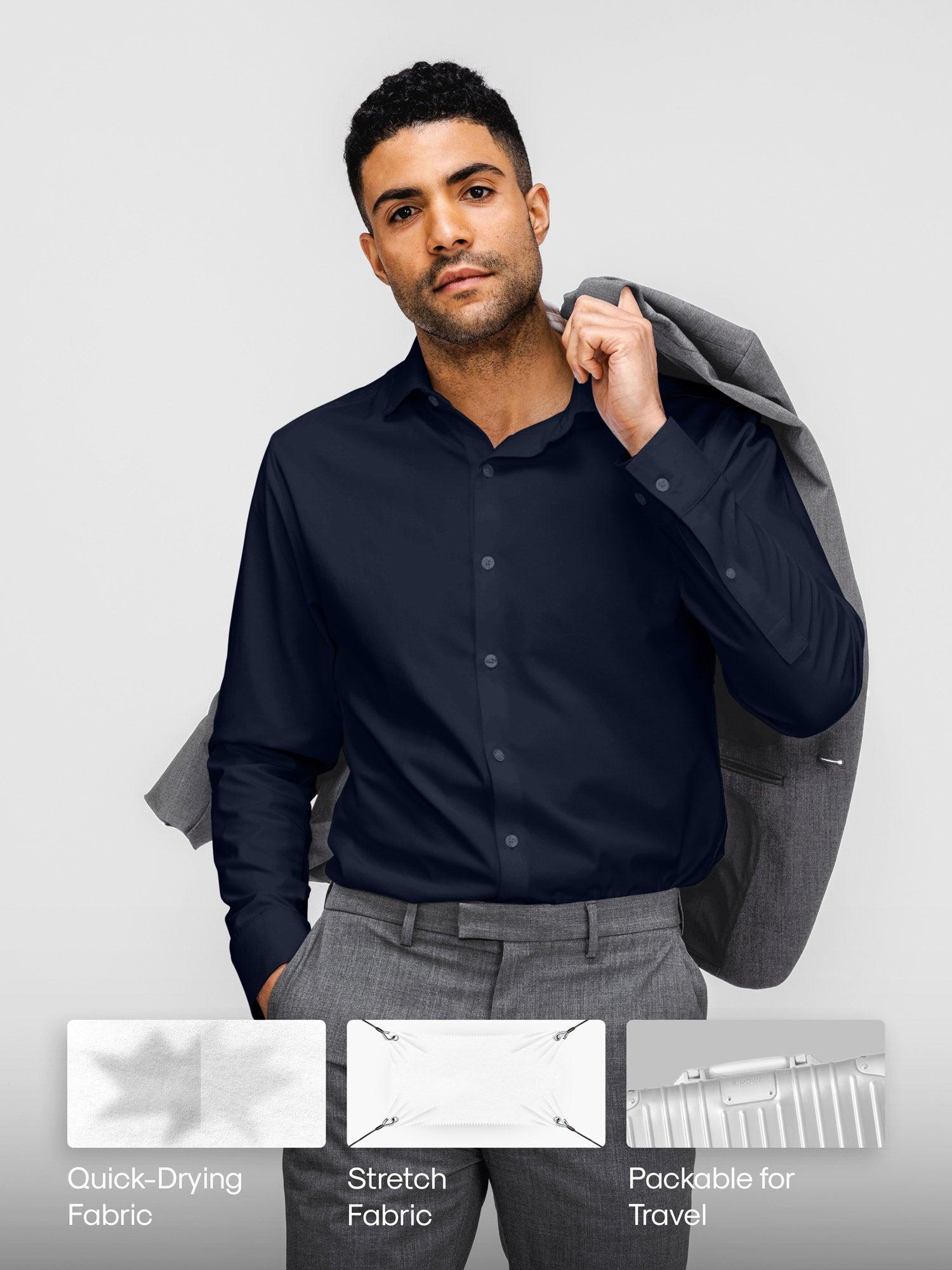 Men's AeroZeroº Sport Shirt - Dark Navy (MPS) Product Image