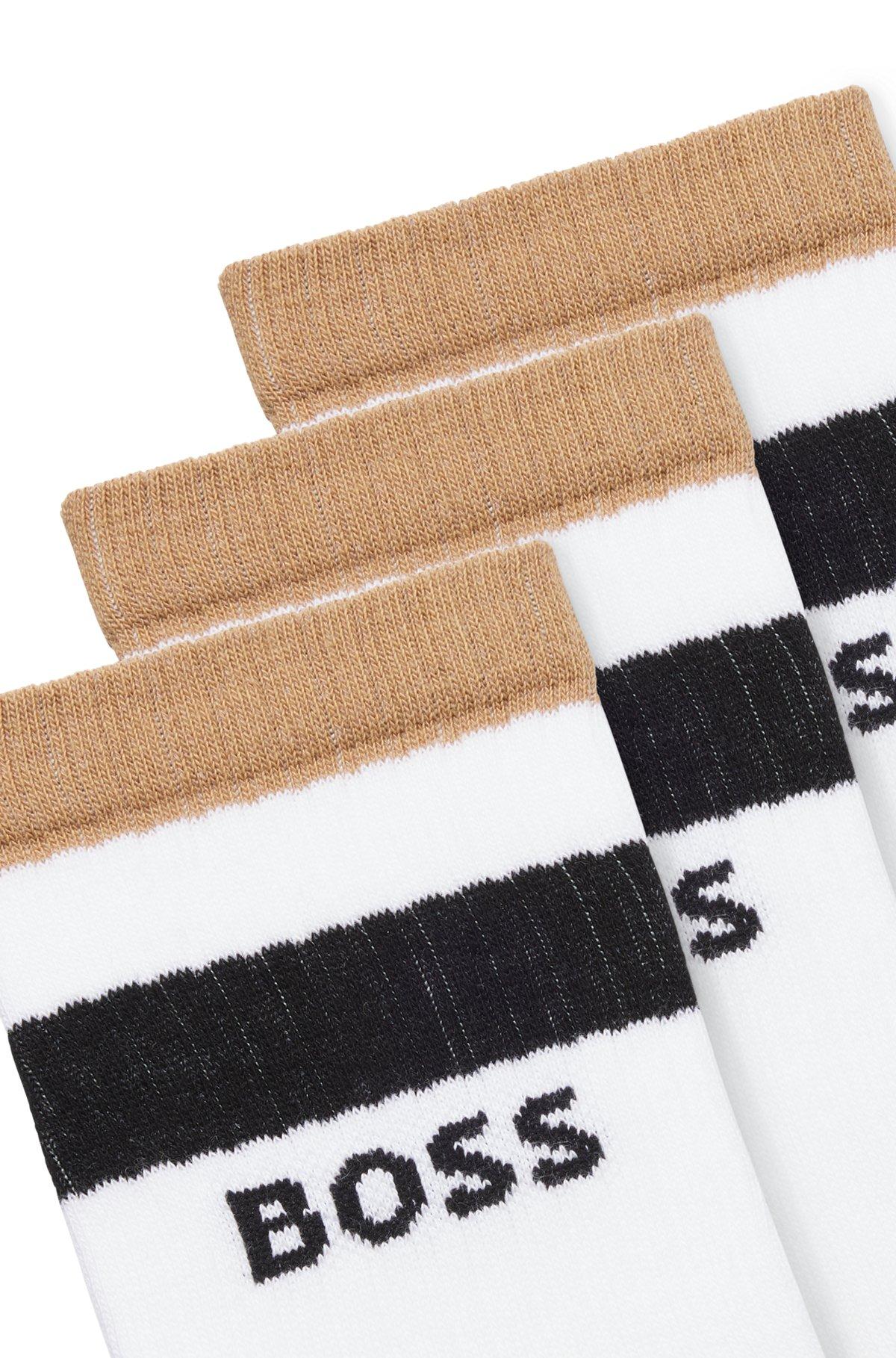 Three-pack of short-length socks with signature stripes Product Image