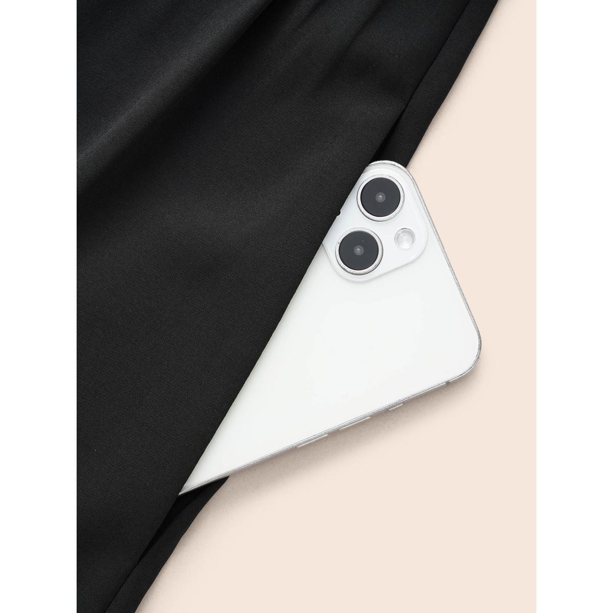 Plus Size Spellbound Lace Sleeves Square Neckline Midi Dress Black Women Cocktail Woven ribbon&lace trim Party Curvy Bloomchic 10/M Product Image