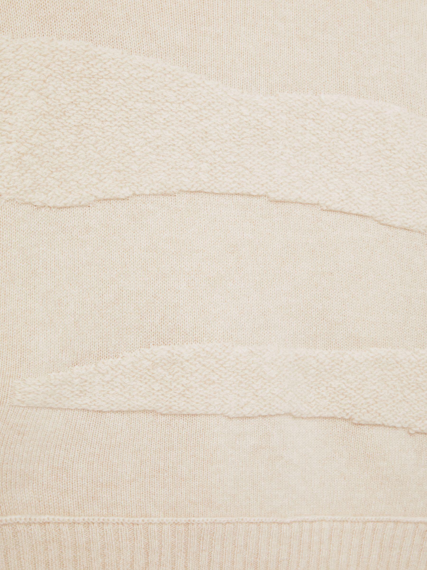 Crush Collection 100% Cashmere Roll-Neck Jumper in Cream Product Image