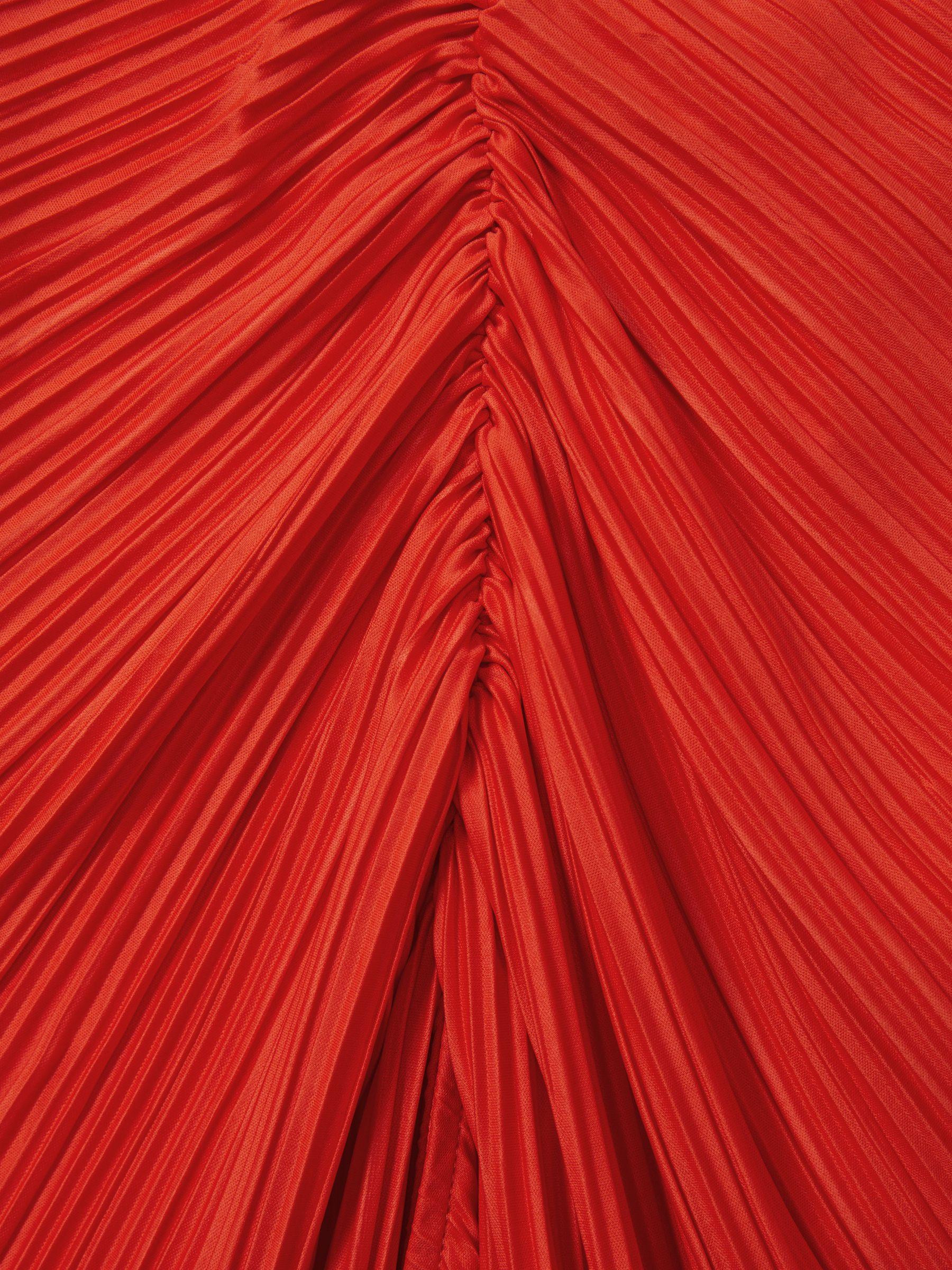 Good American Plisse Beach Cover-Up Sarong in Red Product Image