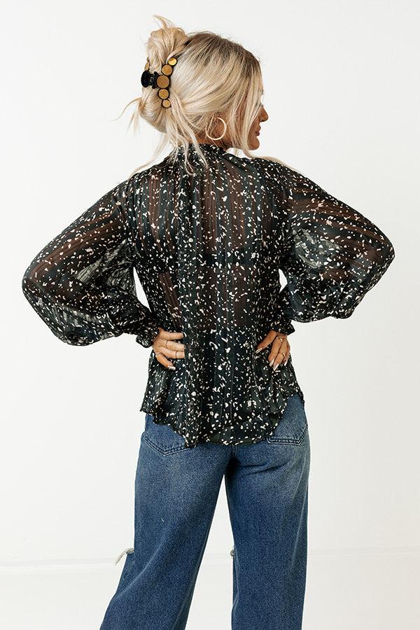 Forever Chic Shift Top In Black Product Image