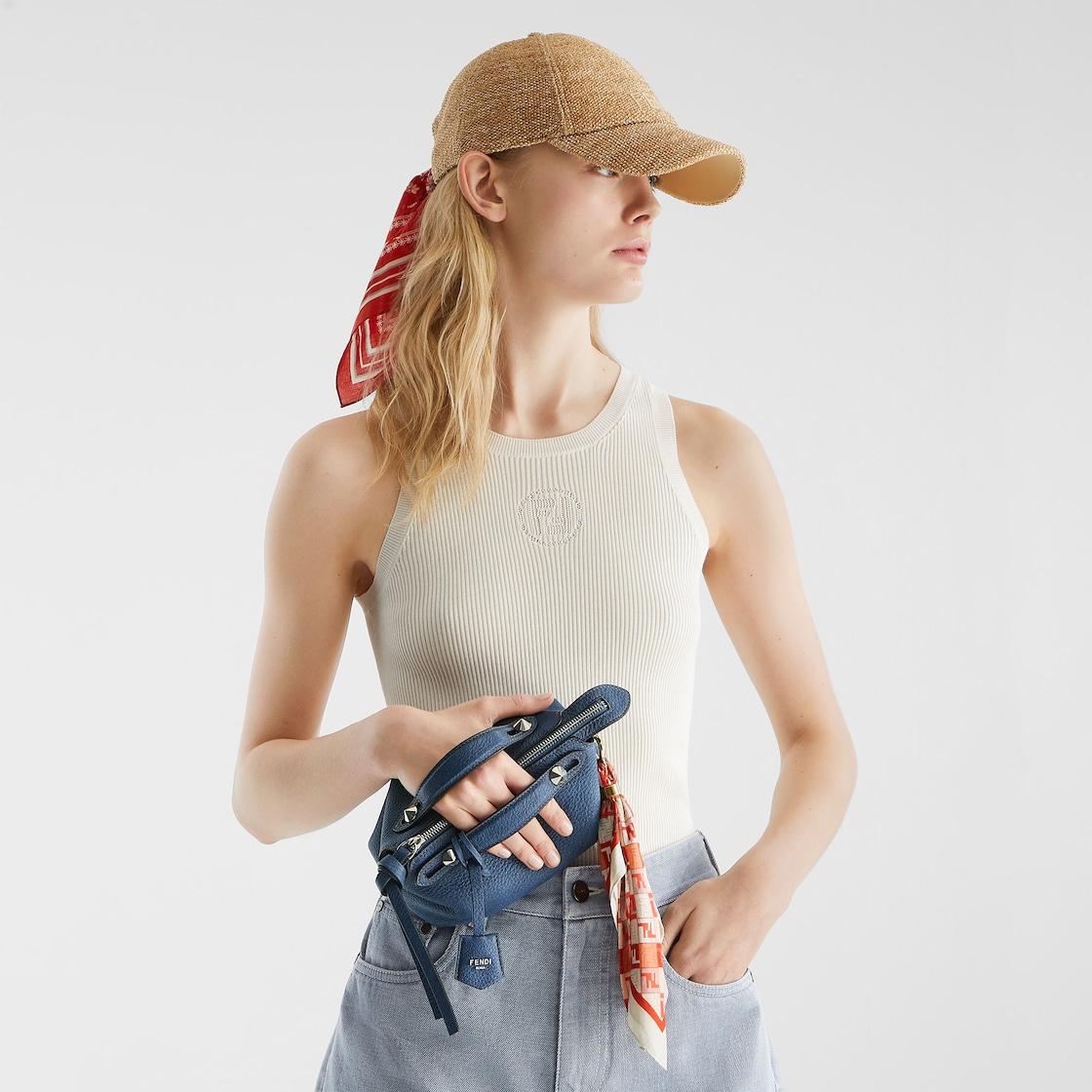 By The Way Soft MiniBlue leather denim-effect mini-bag Product Image