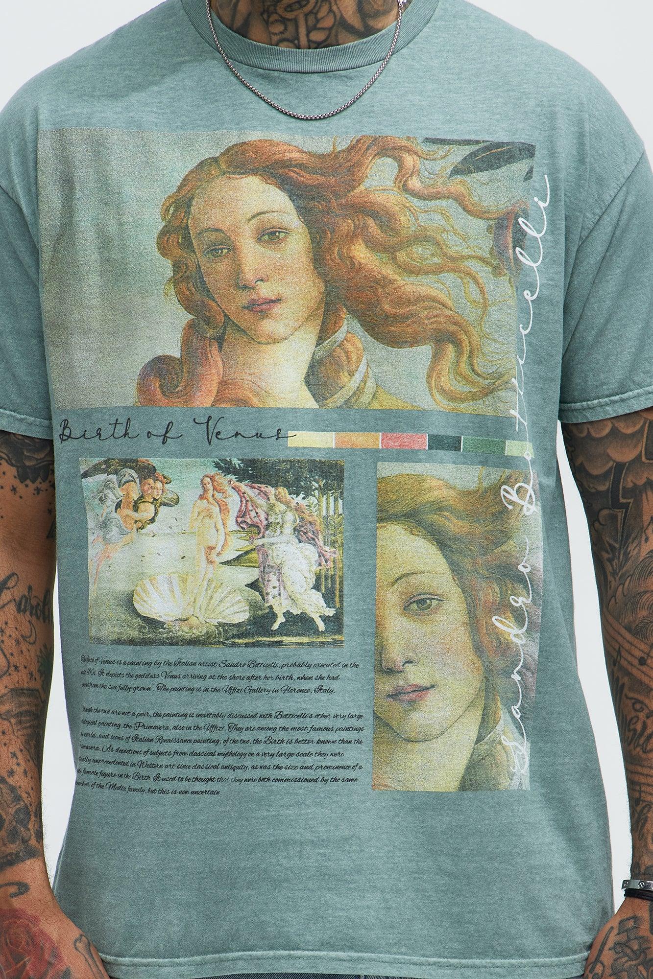 Botticelli The Birth Of Venus Short Sleeve Tee - Sage Product Image