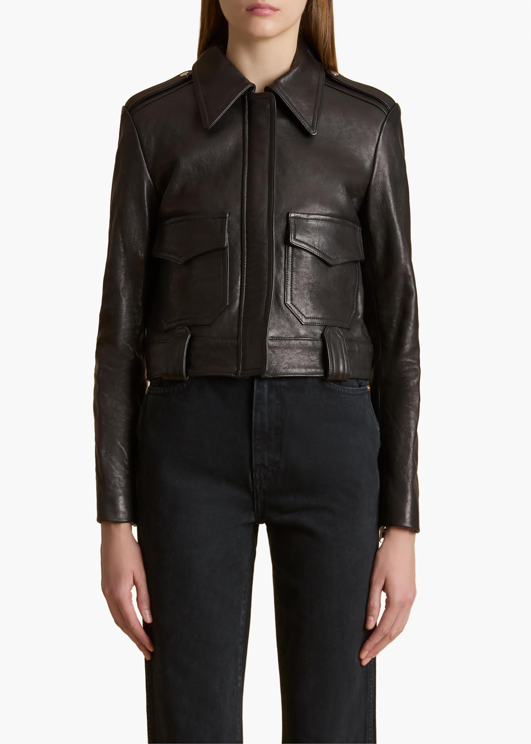 Cordelia Jacket in Black Leather Product Image
