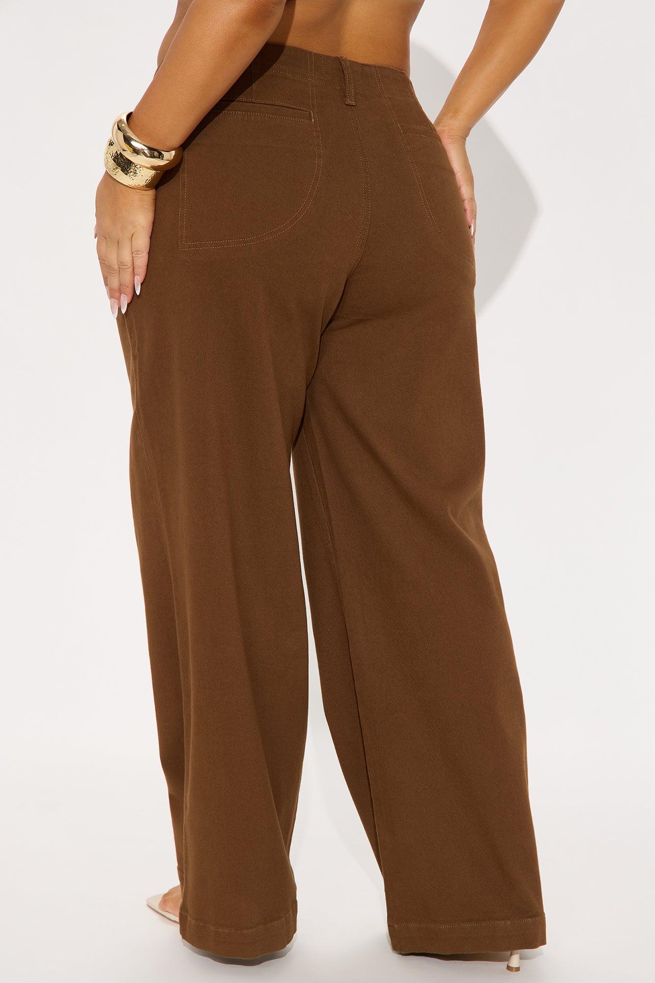 Harris Wide Leg Pant - Chocolate Product Image