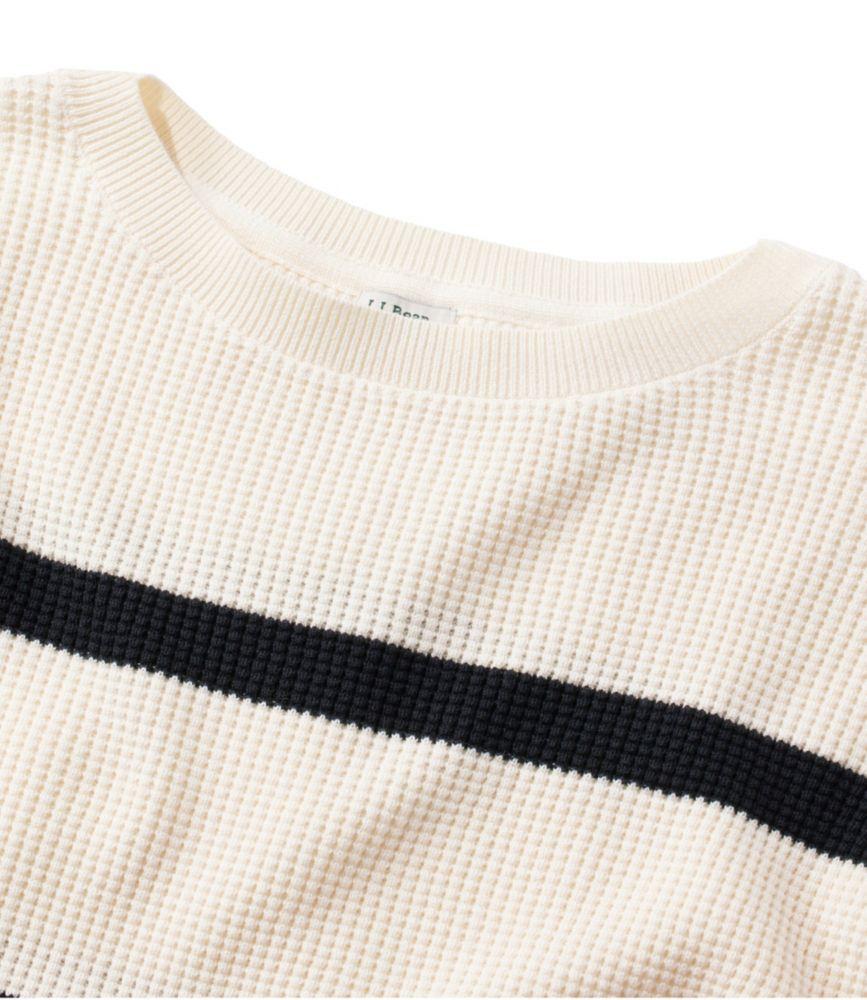 Women's Sunwashed Waffle Sweater, Pullover Stripe Product Image
