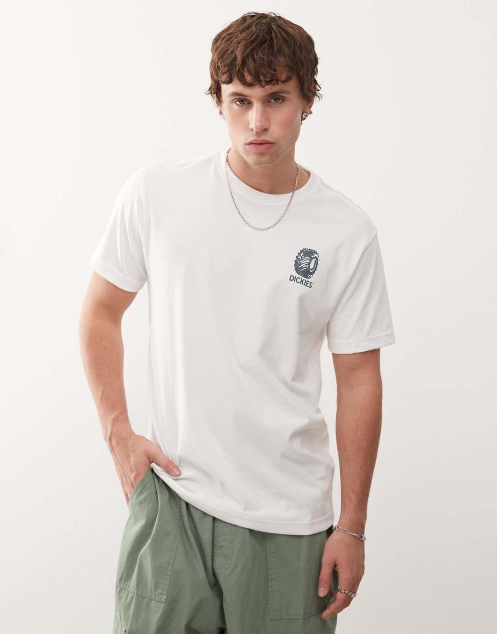 Dickies off road back print T-shirt in white Product Image