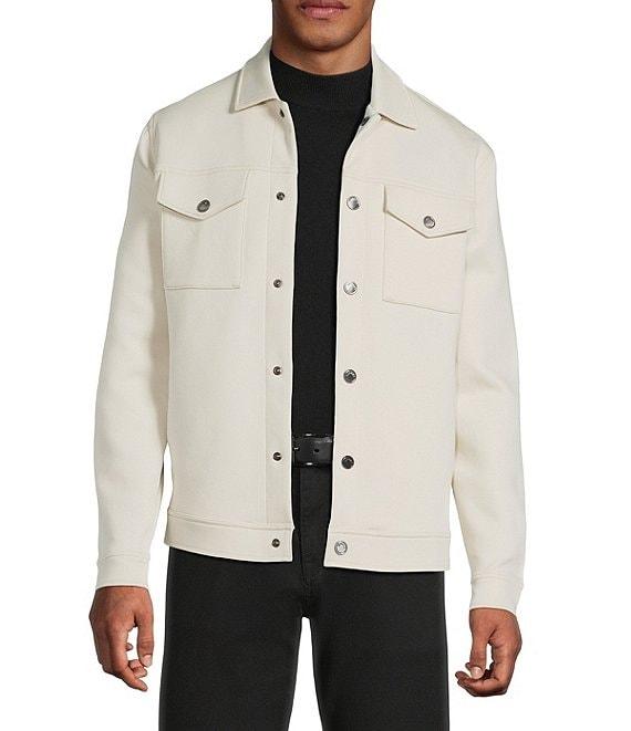 Murano Liquid Luxury Slim Fit Neoprene Trucker Jacket Product Image