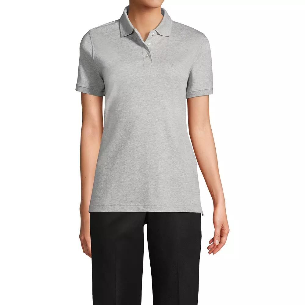 Women's Lands' End School Uniform Classic Short Sleeve Interlock Polo Top,  Product Image