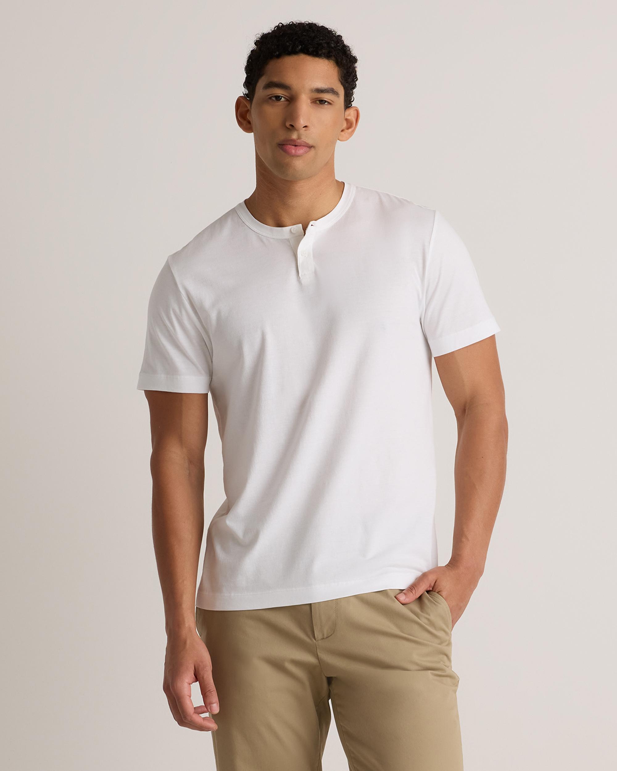 Quince | Men's 100% Pima Cotton Luxe Touch Henley Size XL, Organic Cotton Product Image