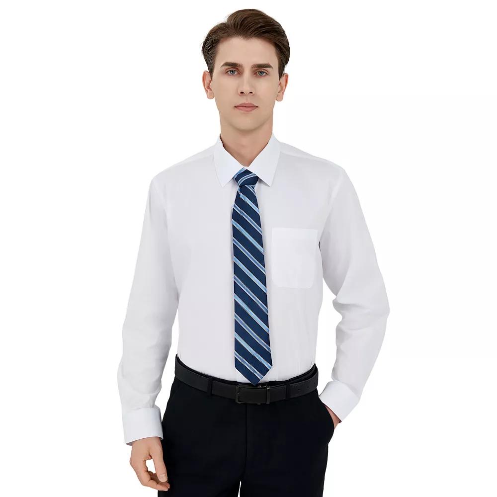Men's Bespoke Classic-Fit Dress Shirt & Tie Set,  Product Image