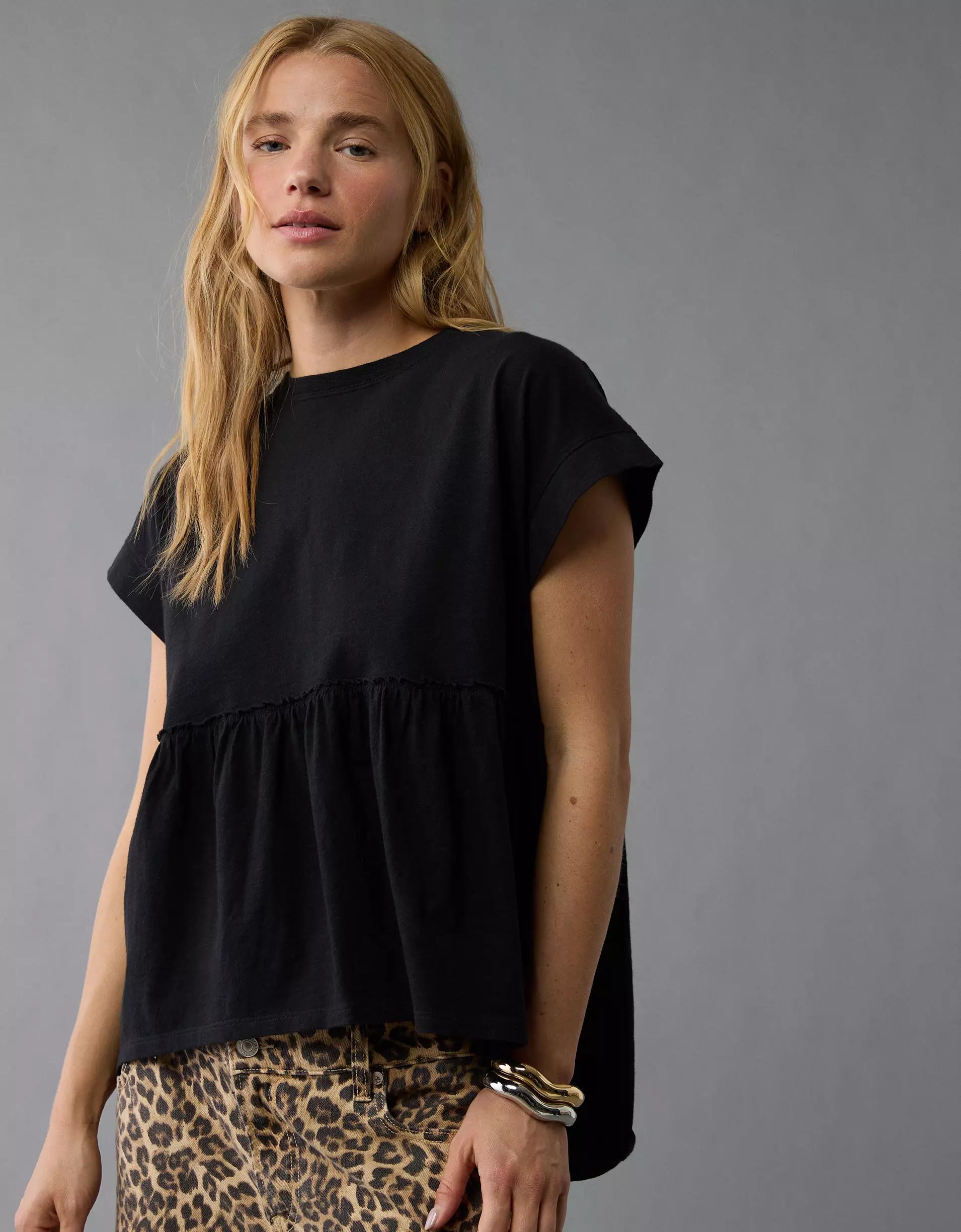 AE Sunchaser Knit Babydoll Swing T-Shirt Product Image