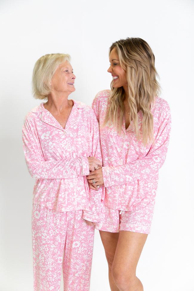 Good To Get Away In Kathy Floral Button Up Pajama Top FINAL SALE Product Image