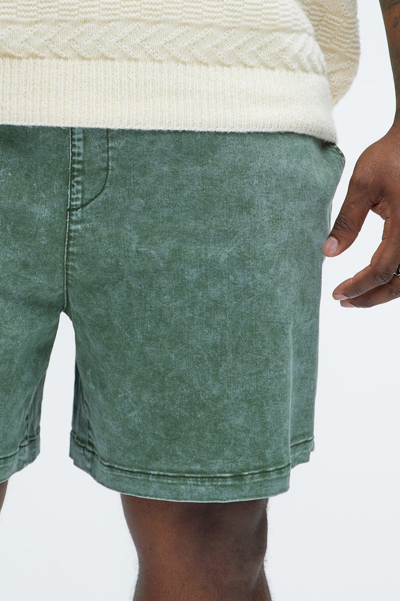 Acidwash Volley Shorts - Green Product Image