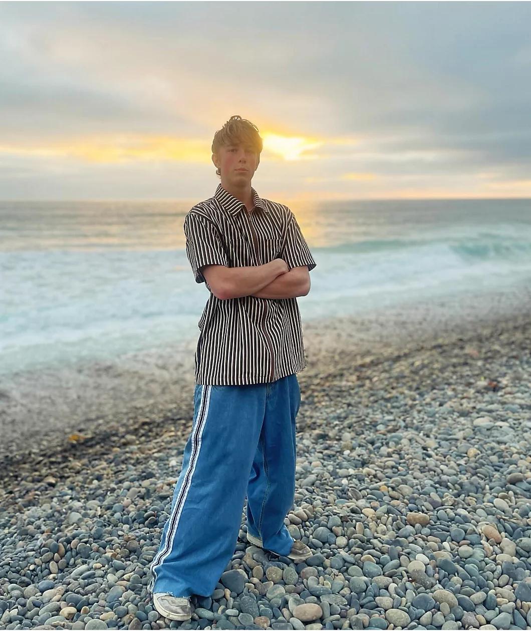 Empyre Glen Black, White & Brown Stripe Short Sleeve Zip Shirt Product Image