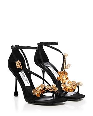 Jimmy Choo Womens Zea 95 Floral Embellished High Heel Sandals Product Image