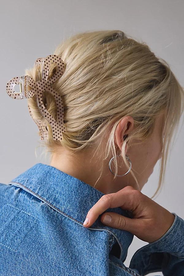 Resin Draped Bow Claw Clip Womens at Urban Outfitters Product Image