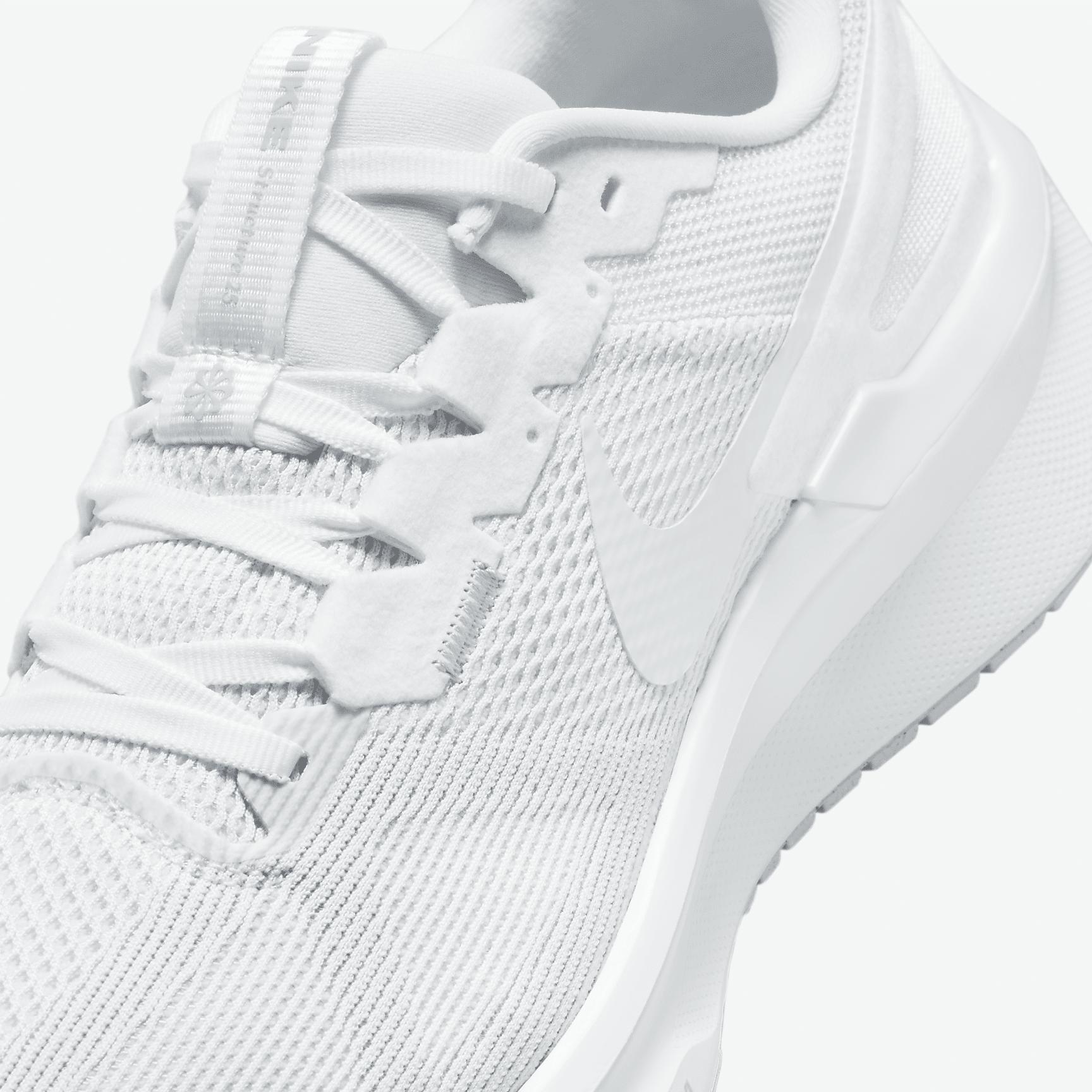 Nike Mens Nike Air Zoom Structure 25 - Mens Running Shoes White/White/Pure Platinum Product Image