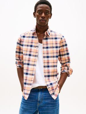 Slim Fit Plaid Oxford Stretch Shirt Product Image