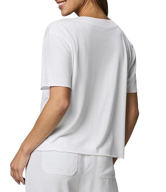 Splendid Kacey Knit Jersey Short Sleeve V-Neck Tee Shirt Product Image