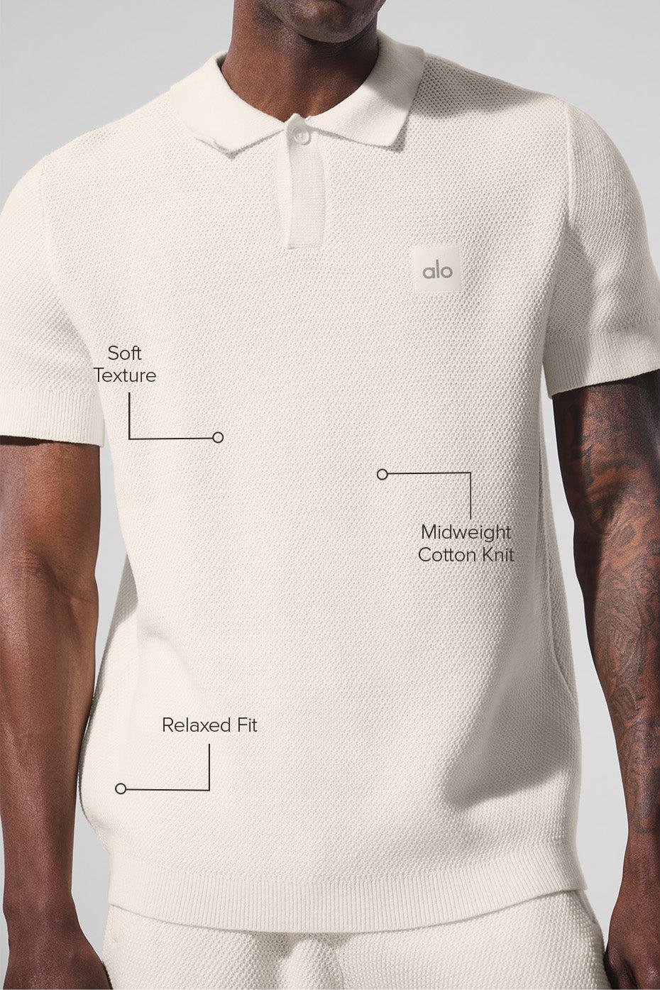 Sports Club Sweater Knit Polo - Ivory Male Product Image