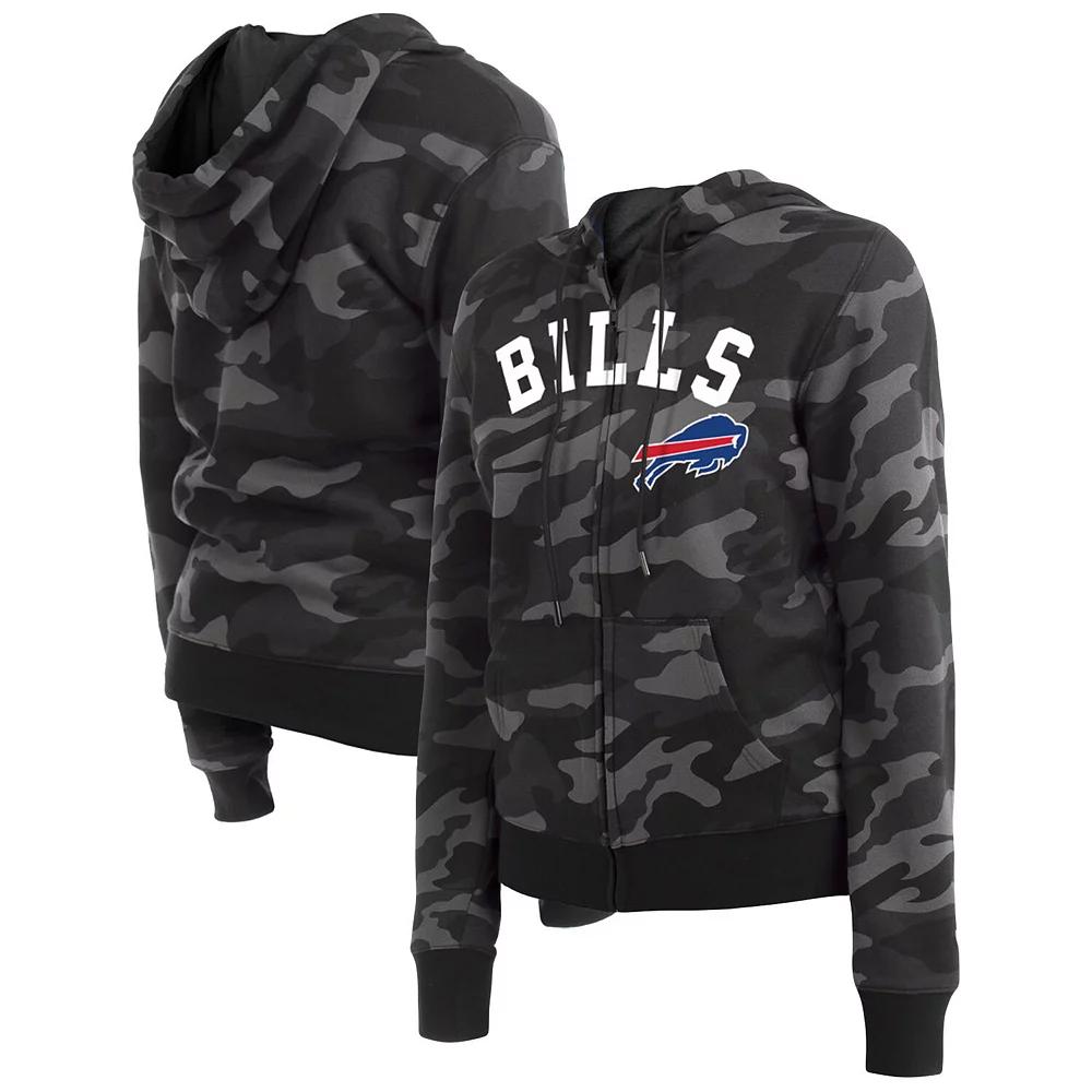 Women's New Era  Black Buffalo Bills Camo Full-Zip Hoodie, Size: XS Product Image