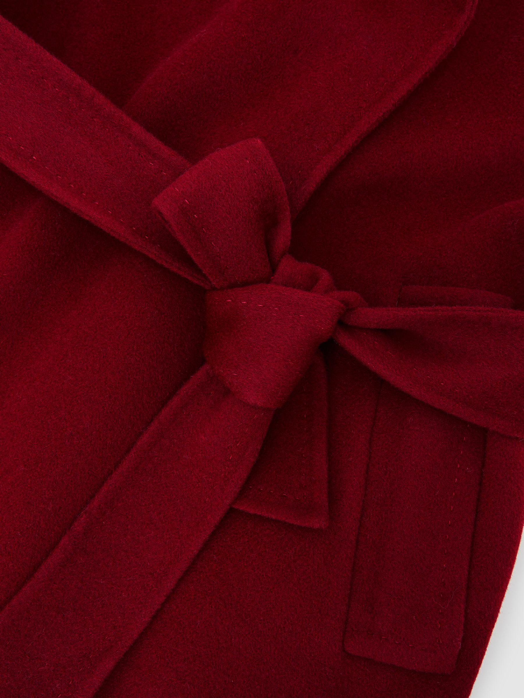 Atelier Wool Blindseam Belted Coat in Red Product Image