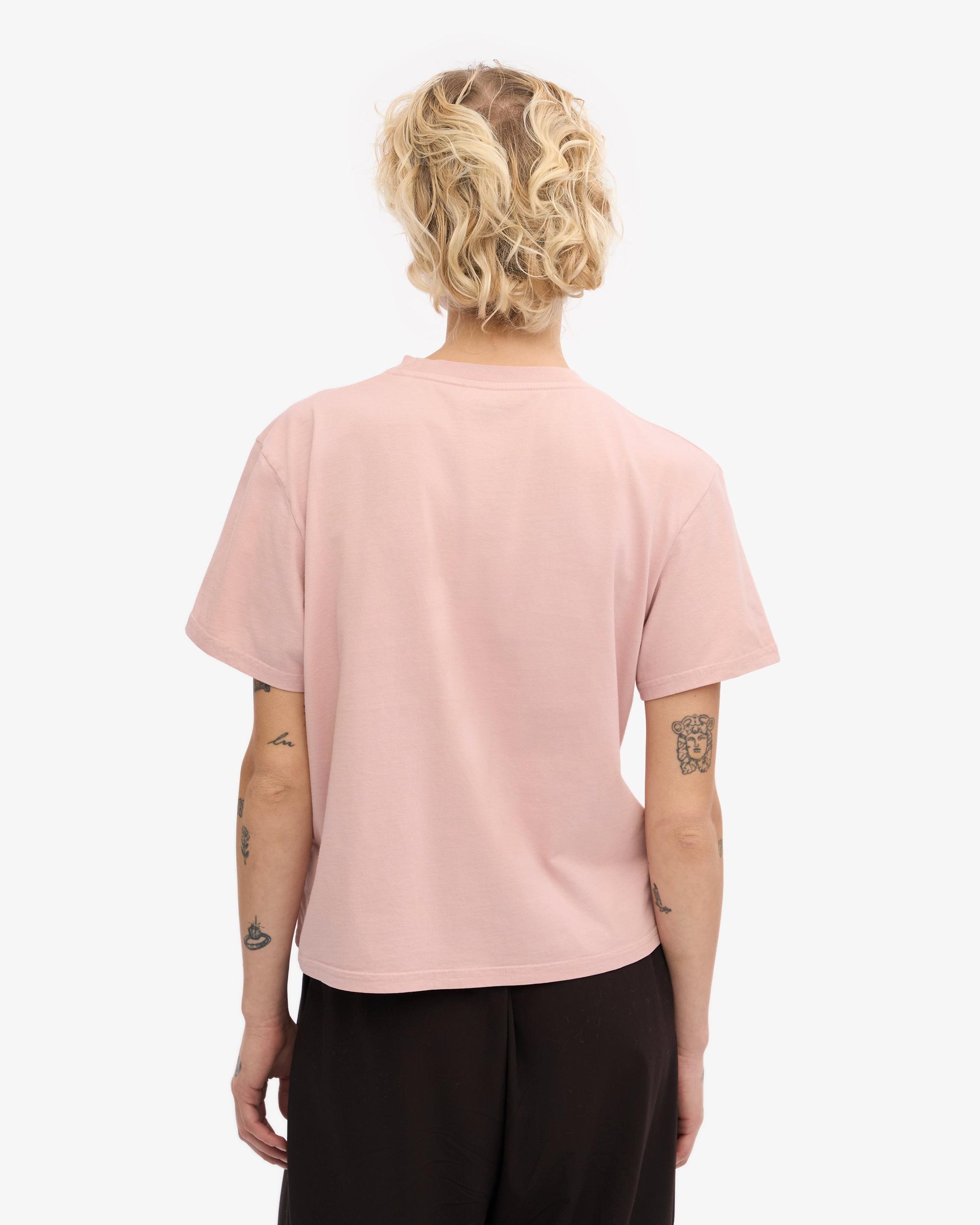 Organic Boxy Crop Tee - Faded Pink Product Image