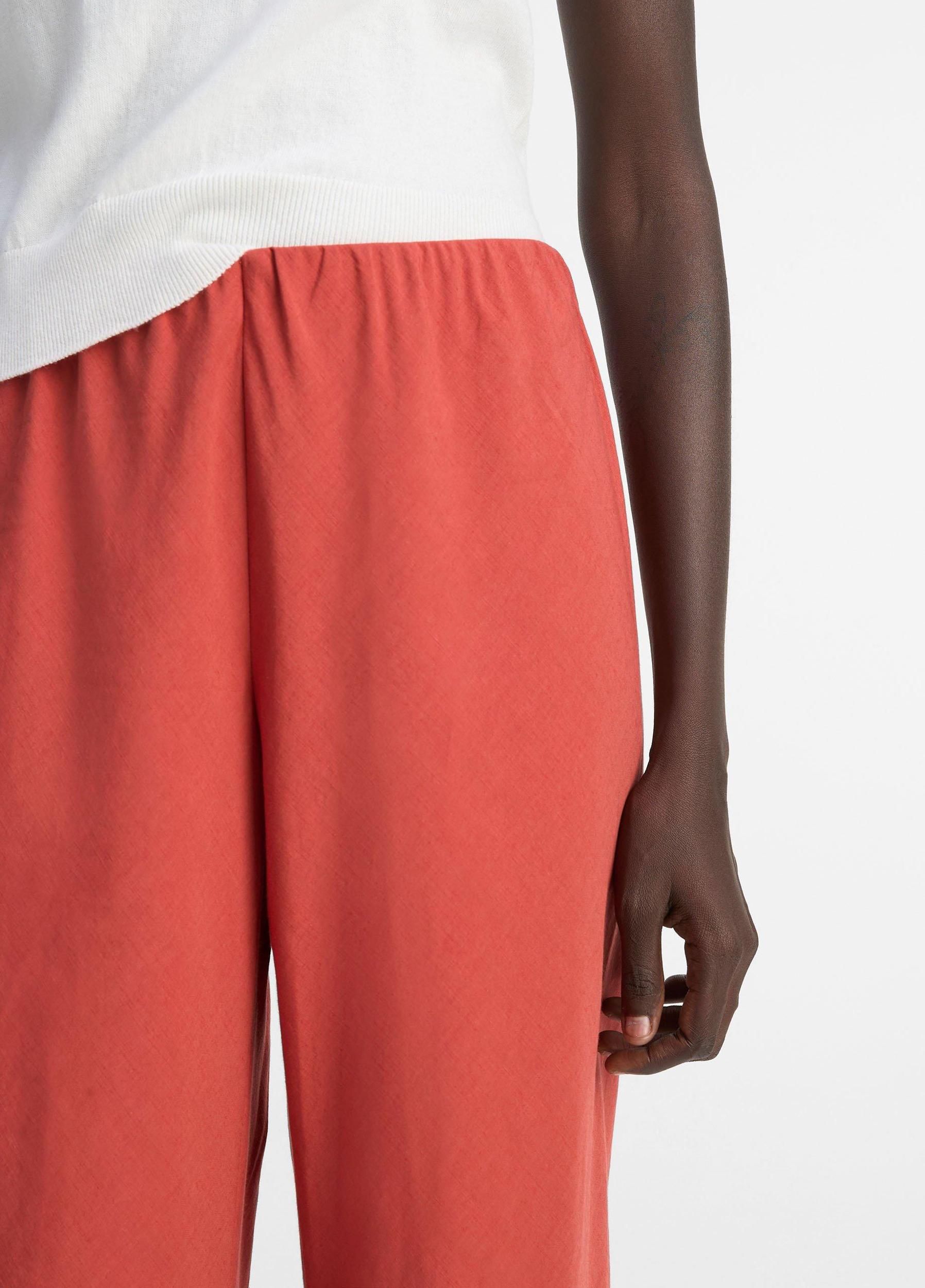 Cotton-Blend High-Waist Bias Pant Product Image