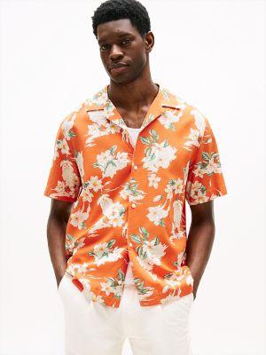Regular Fit Floral Print Camp Shirt Product Image