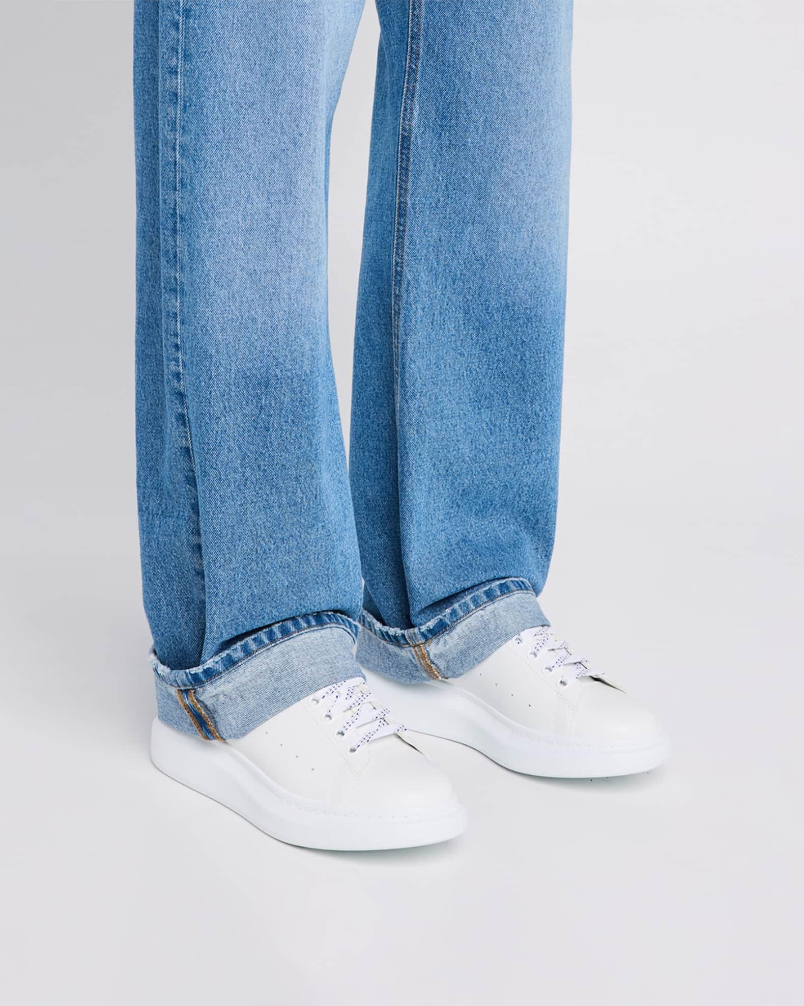 Men's Larry Leather and Velour Low-Top Sneakers Product Image