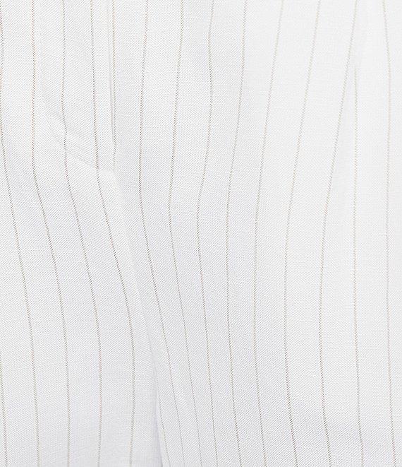 Calvin Klein Pinstripe Linen Blend Pants Product Image